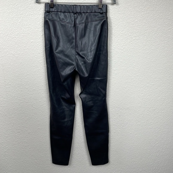 Zara Vegan Faux Leather High Rise Pants Skinny Legging Sz M - Picture 8 of 16